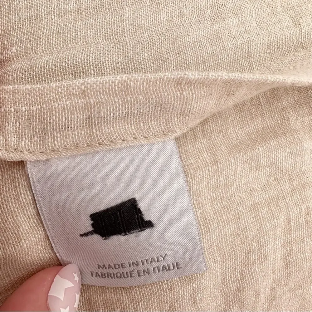Set of 2 Restoration Hardware Crinkled Linen-Cotton Euro Shams